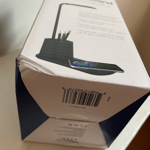 Wireless charging stand desk organizer $69.99 by Aduro for iPhone android white - Picture 3 of 3